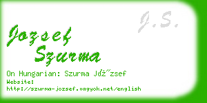 jozsef szurma business card